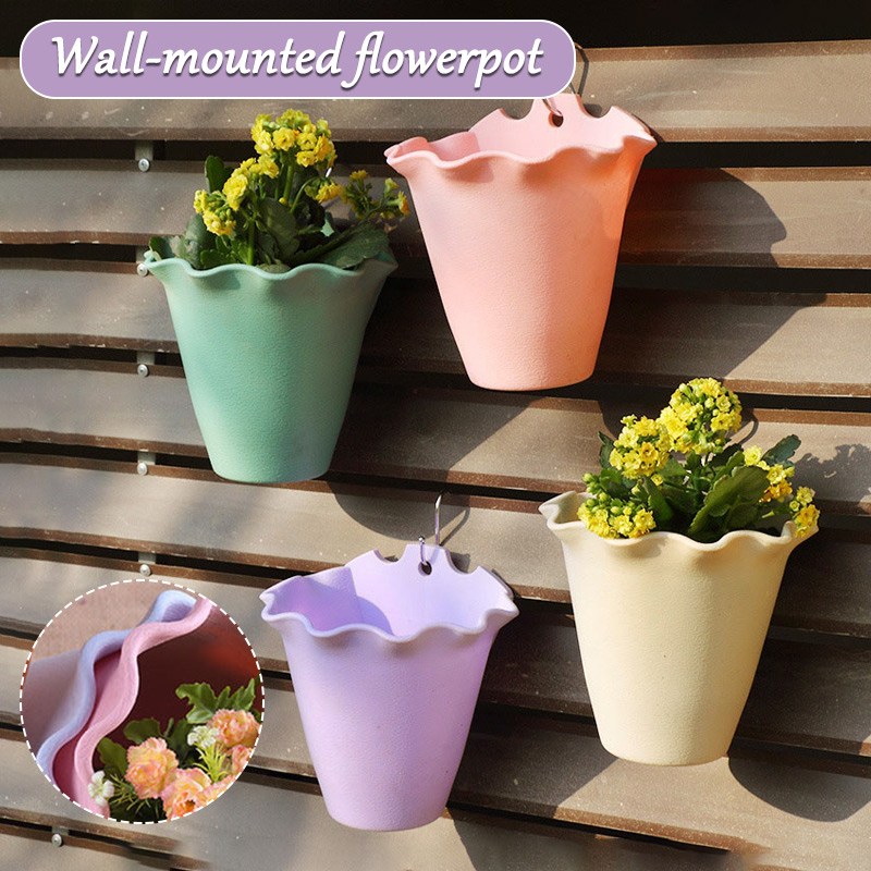 Vertical Wall Planter - Flower Pot Wall-mounted Plastic Wall Hanging