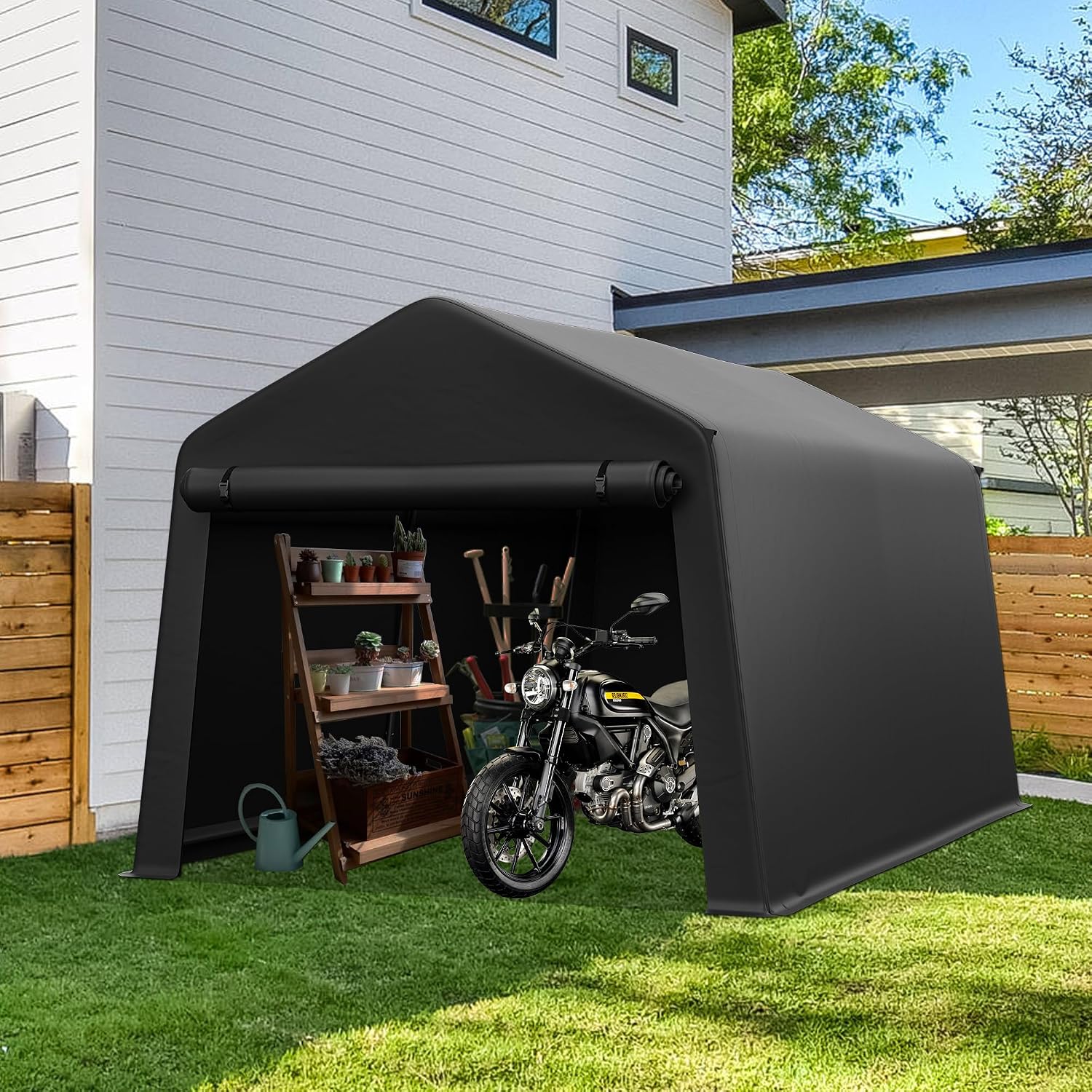 Gardening Tools - Portable Outdoor Storage Shed 8x14FT Waterproof