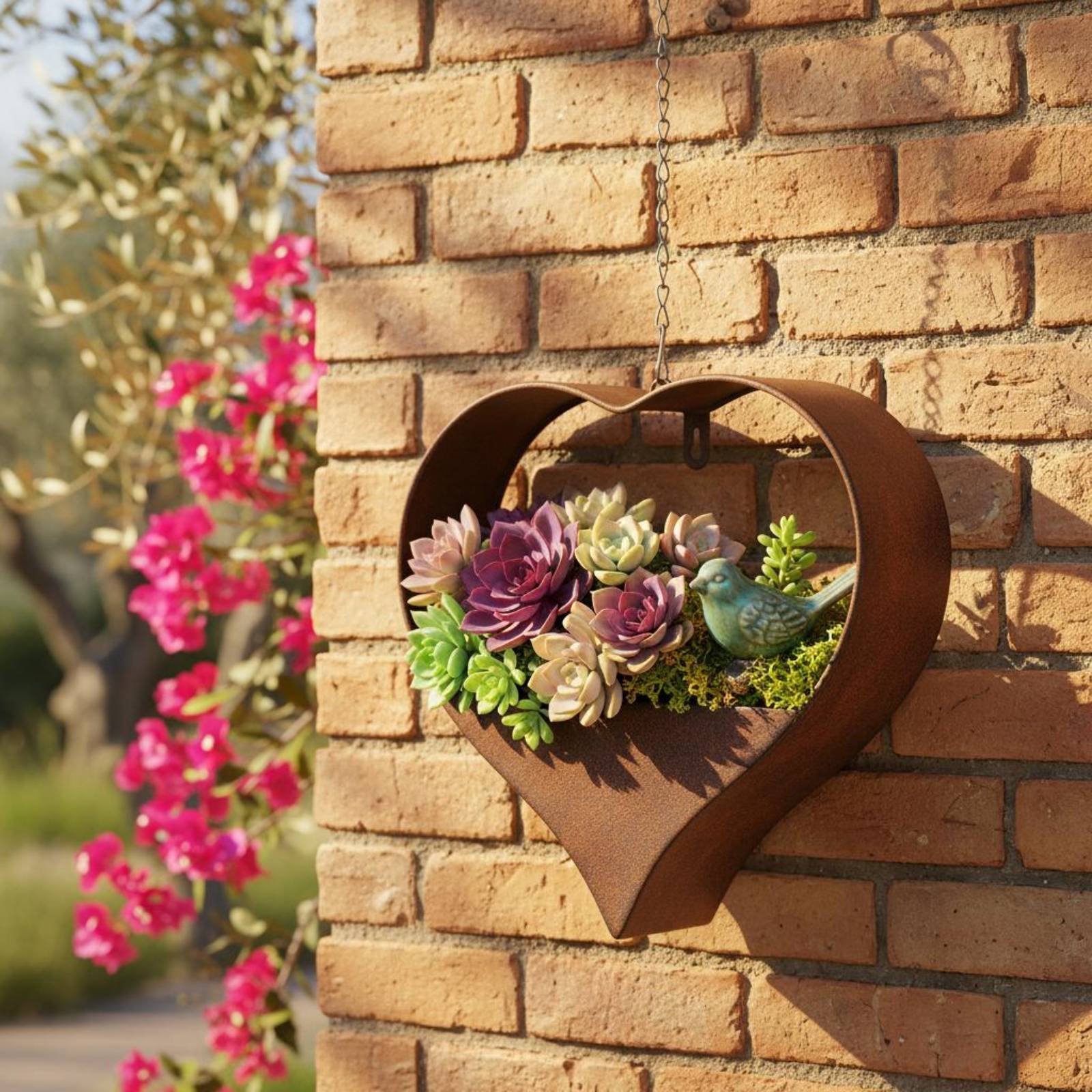 Heart Shaped Metal Planter Wal - đánh giá và giá Hanging Planter Basket