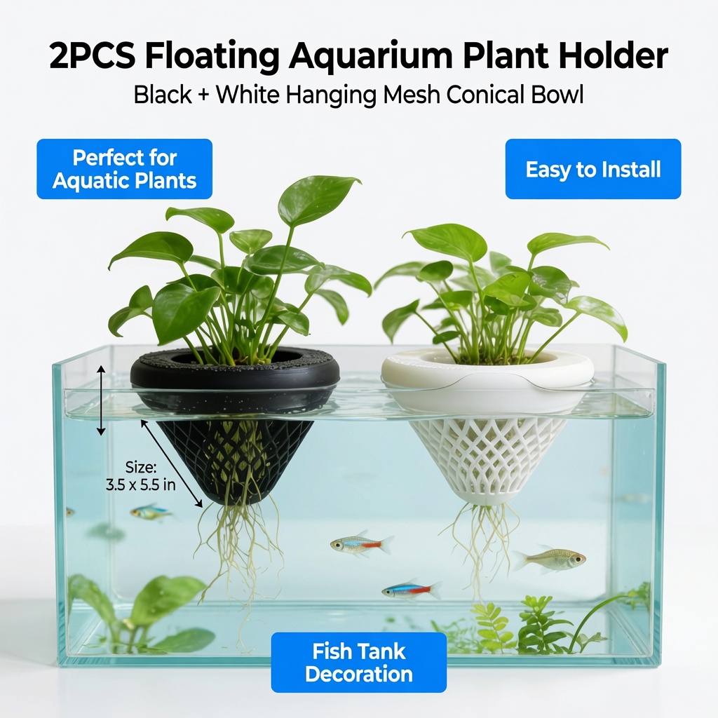 2PCS Floating Aquarium Plant H - đánh giá và giá Hanging Planter Basket