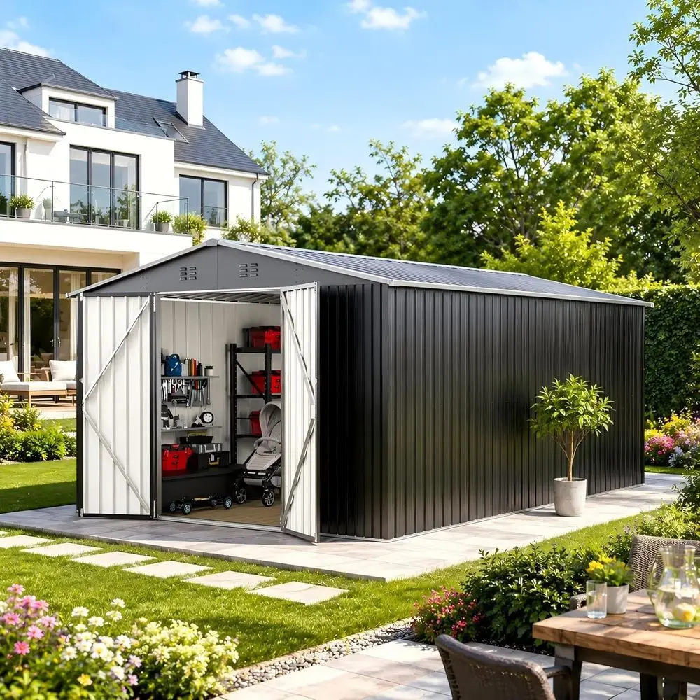 Durable Metal Outdoor Storage  - đánh giá và giá Gardening Tools