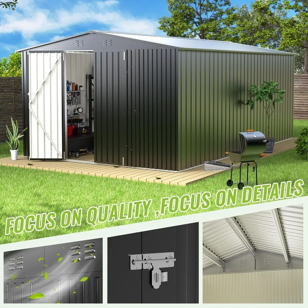 Durable Metal Outdoor Storage  - đánh giá và giá Gardening Tools