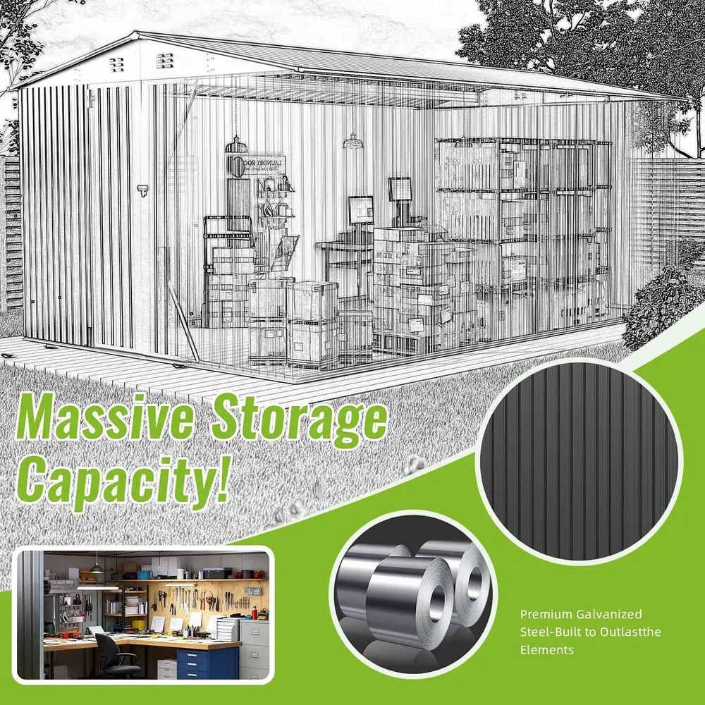 Durable Metal Outdoor Storage  - đánh giá và giá Gardening Tools