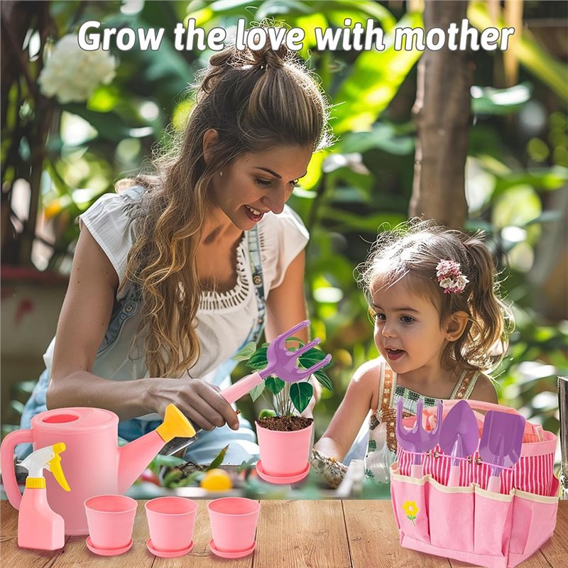 Superior-Kids Pink Gardening T - đánh giá và giá Gardening Tools Kit For Kids