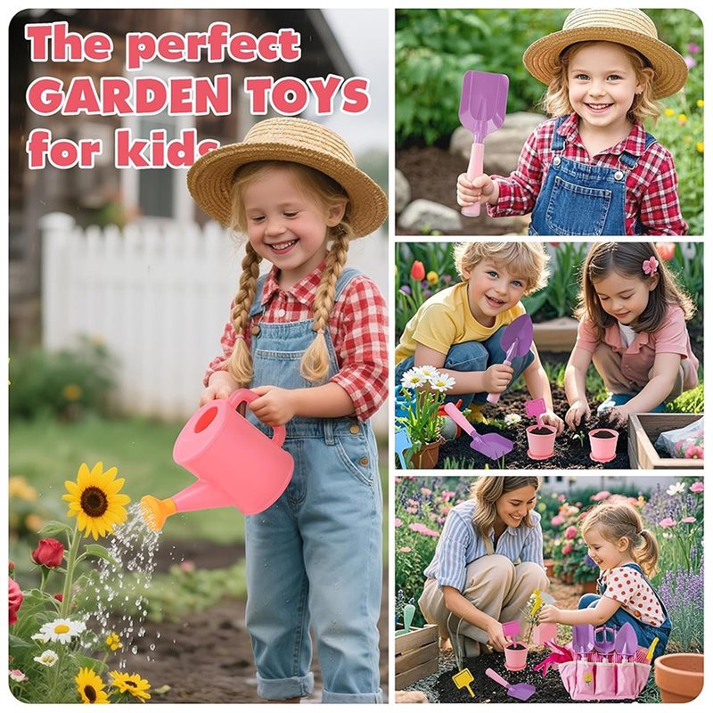 Superior-Kids Pink Gardening T - đánh giá và giá Gardening Tools Kit For Kids