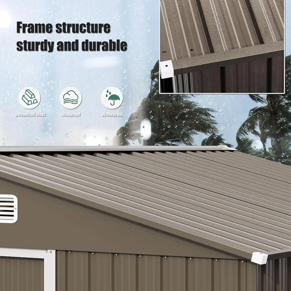 10T x 8T Outdoor Metal Storage - đánh giá và giá Gardening Tools