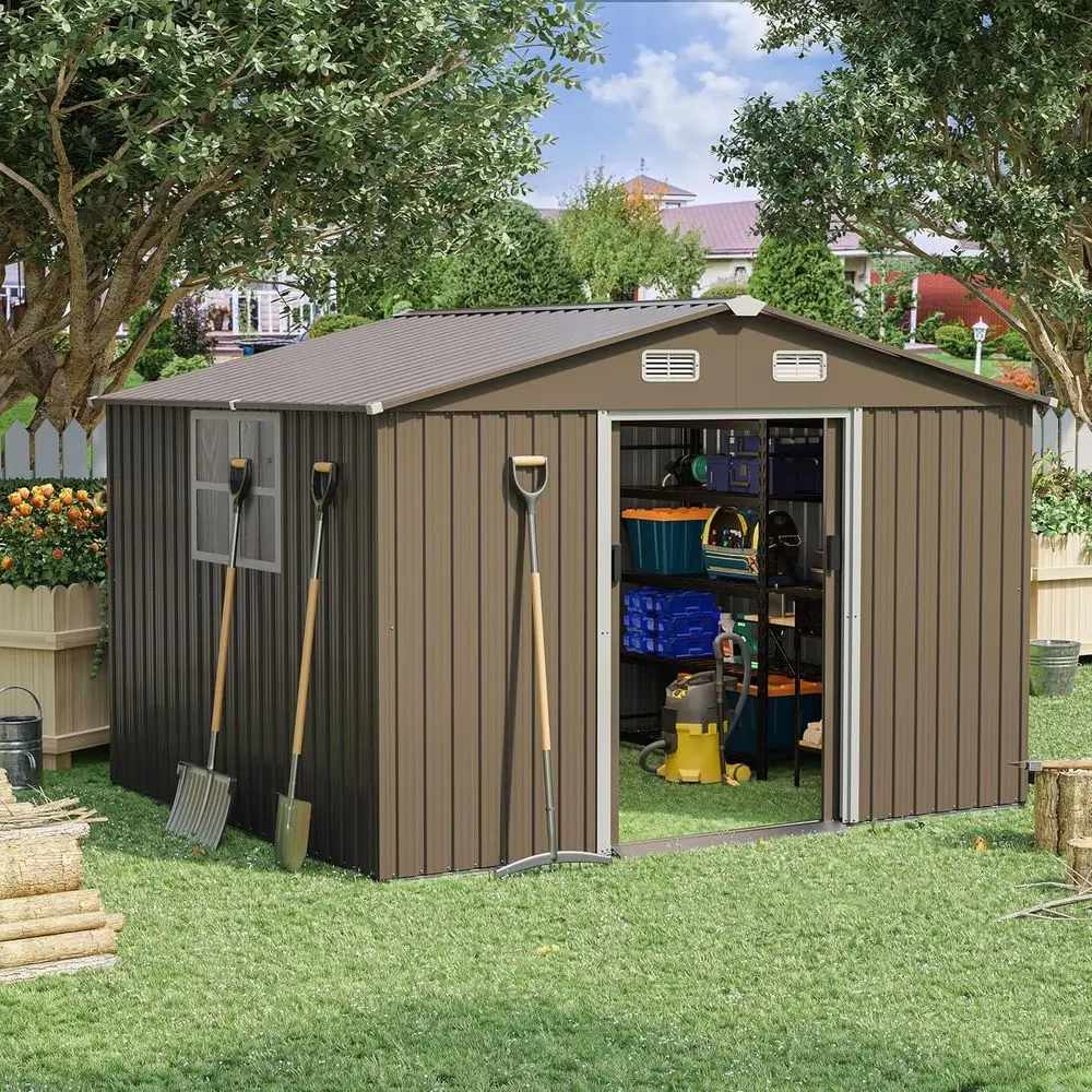 10T x 8T Outdoor Metal Storage - đánh giá và giá Gardening Tools