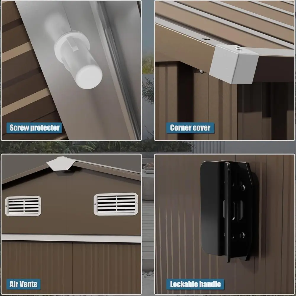 10T x 8T Outdoor Metal Storage - đánh giá và giá Gardening Tools