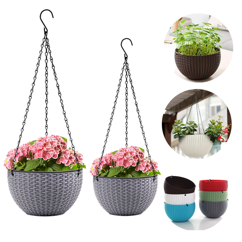 Round Hanging Basket Resin Pla - đánh giá và giá Hanging Planter Basket