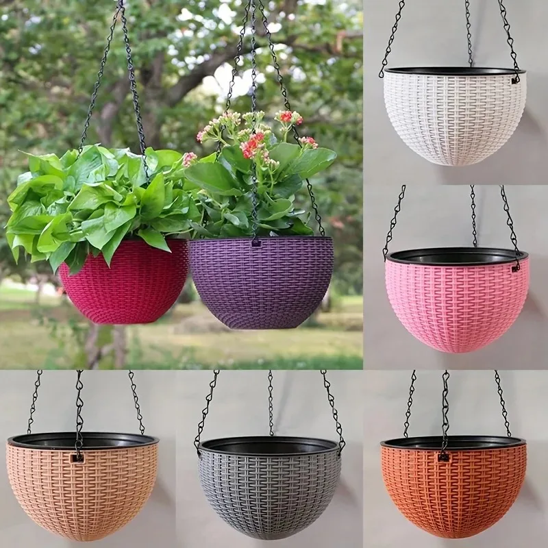 Round Hanging Basket Resin Pla - đánh giá và giá Hanging Planter Basket
