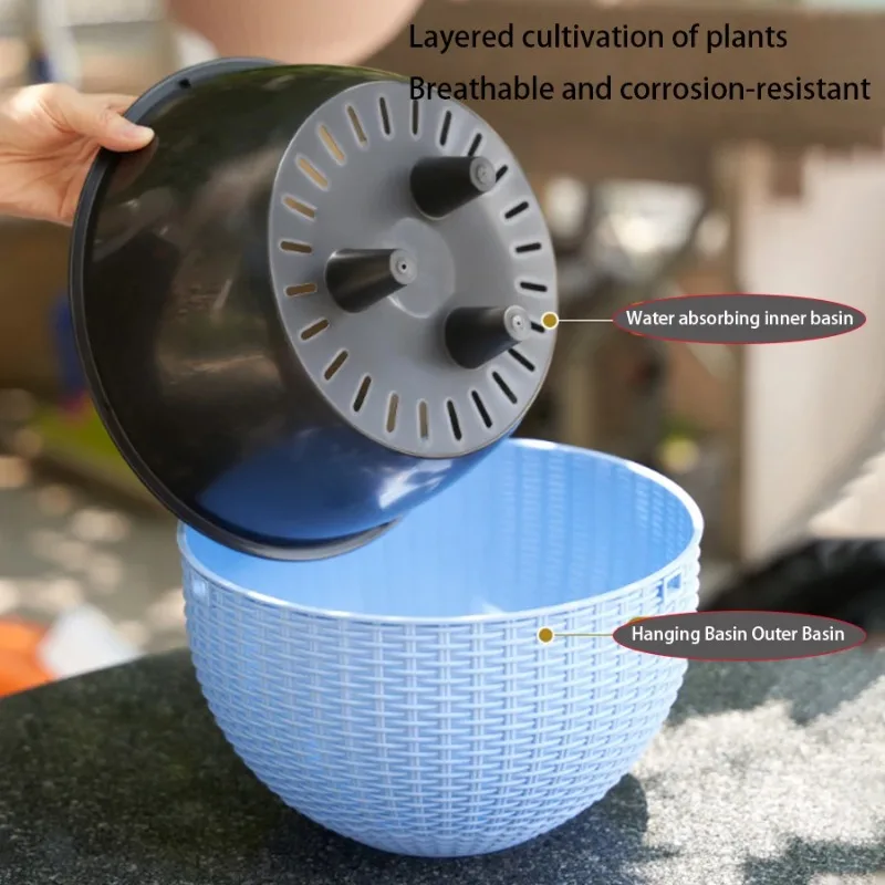 Round Hanging Basket Resin Pla - đánh giá và giá Hanging Planter Basket