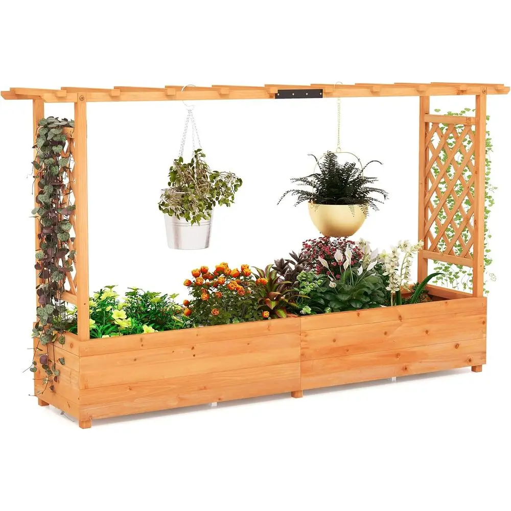 45 Elevated Garden Bed with Ar - đánh giá và giá Hanging Planter Basket