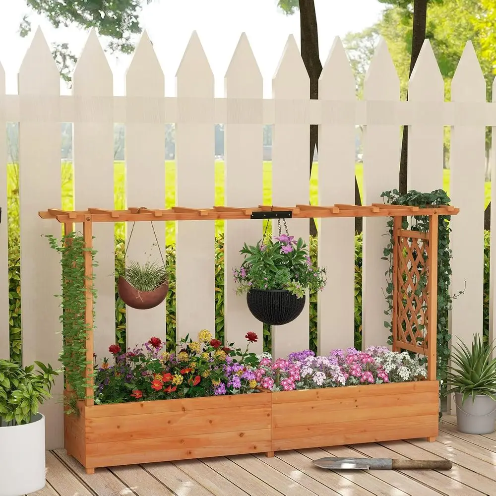 45 Elevated Garden Bed with Ar - đánh giá và giá Hanging Planter Basket