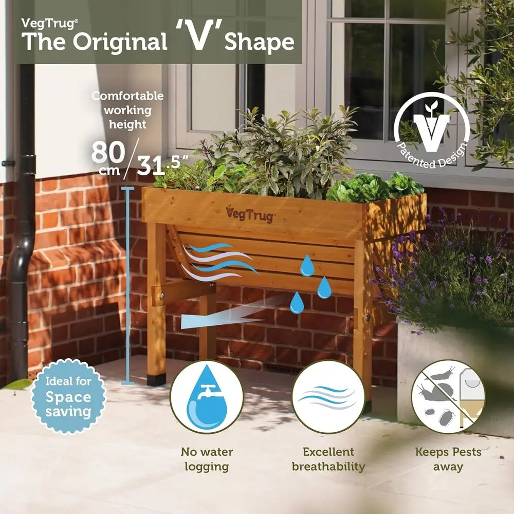 Natural Small 1m Wall-Mounted  - đánh giá và giá Vertical Wall Planter