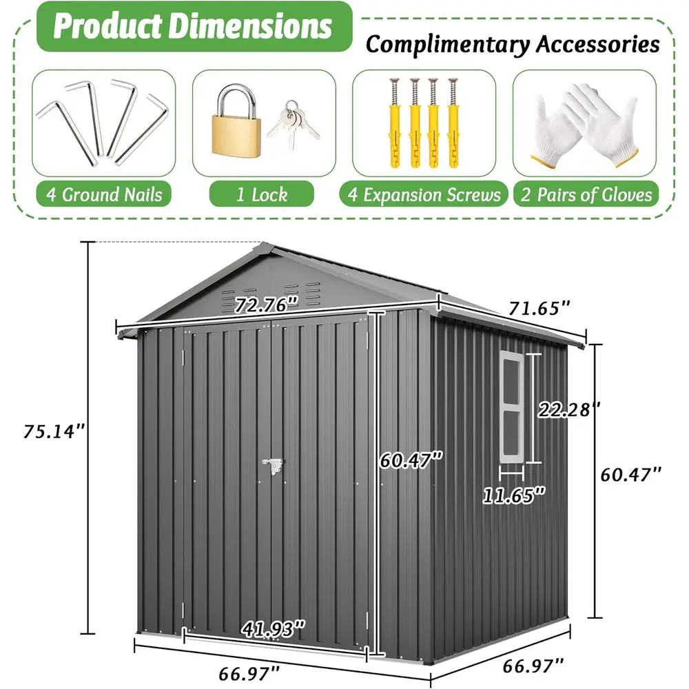 6x6 Galvanized Steel Outdoor S - đánh giá và giá Gardening Tools