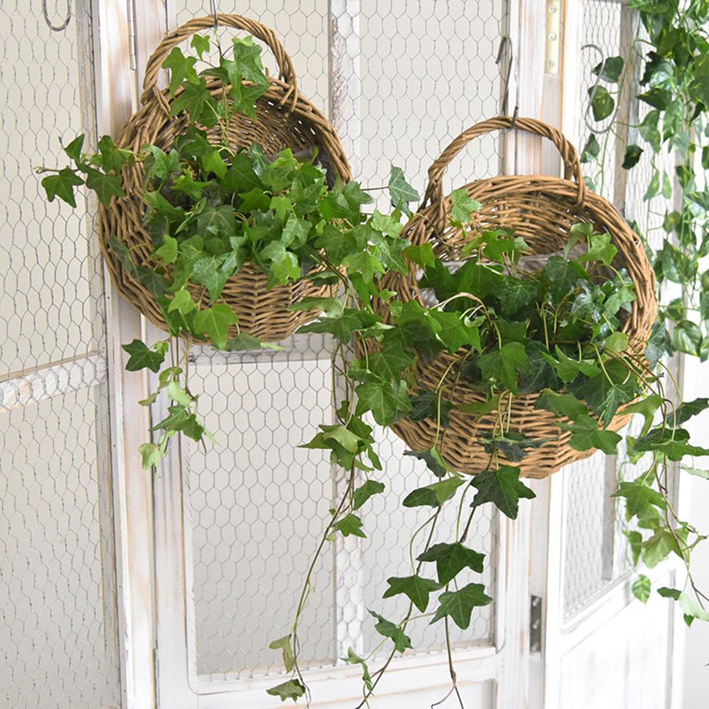 Hand Made Wicker Rattan Flower - đánh giá và giá Hanging Planter Basket