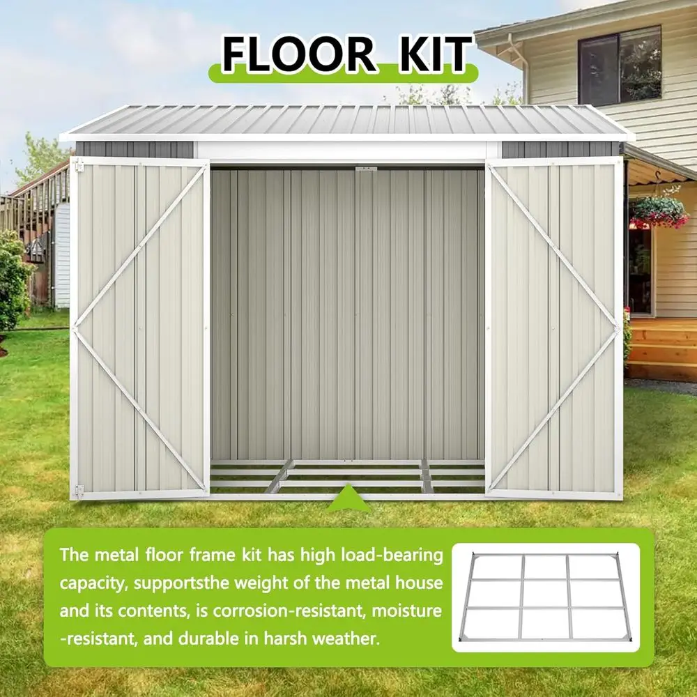 8ft x 6ft Outdoor Metal Storag - đánh giá và giá Gardening Tools